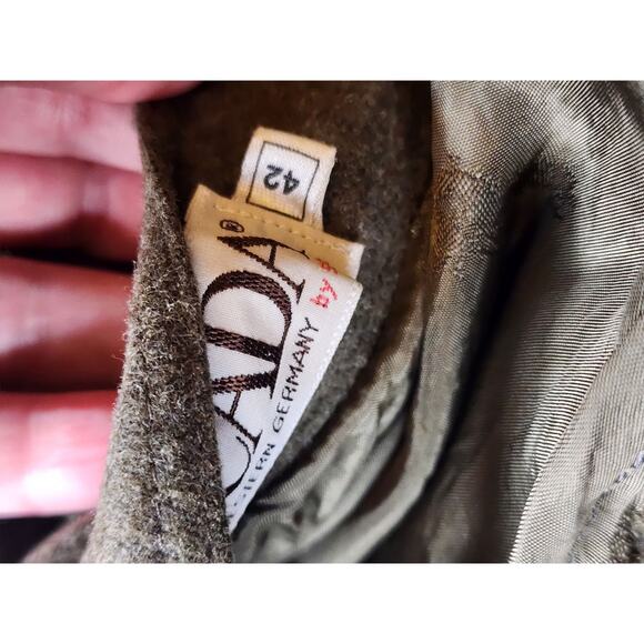 Escada Wool Midi Skirt Womens 42 USA 10 Medium Western Germany Vintage Pleated - Picture 14 of 16